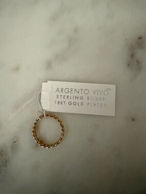 Argento Vivo Gold Twisted Chain Band
